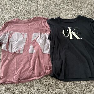 Calvin Klein Mauve and Black Short Sleeve Tees